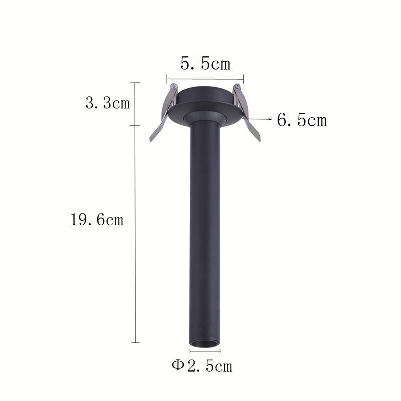 Spot Embutido Nordecor Lea 5 watts 2700K 24° Sof Preto Ø25x196mm IRC97 Bivolt 6469