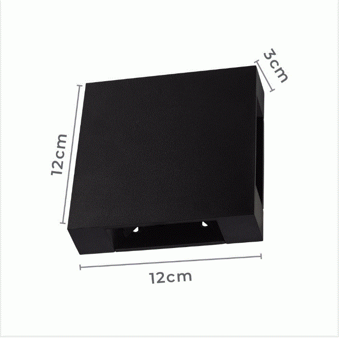 Arandela Nordecor Niere 4 watts 3000K Preto IP65 120x120x30mm Bivolt 2662