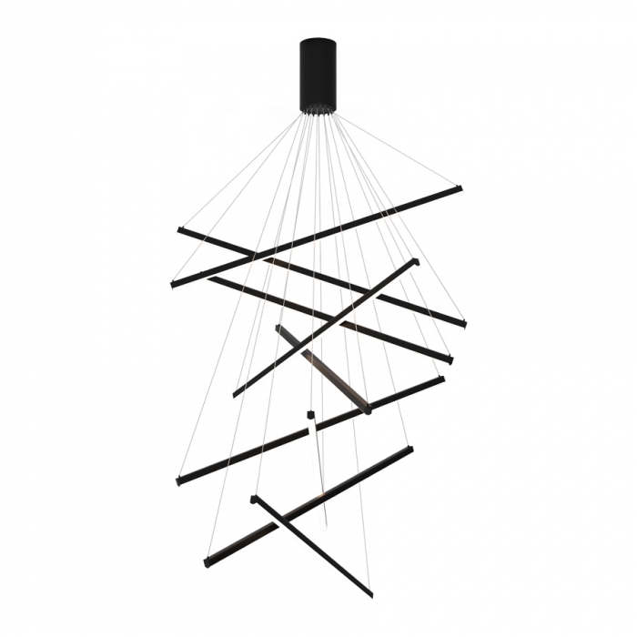 Pendente Skylight Opus Preto 135 watts 3000K Bivolt Ø800mm SKY-4020PT