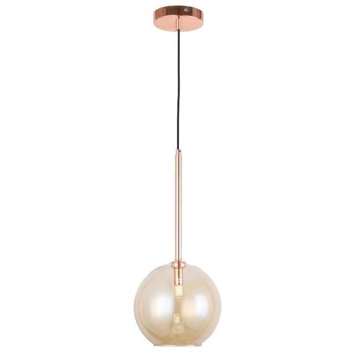 Pendente Skylight Posh Rose Gold e Vidro Champagne 1L G9 25 watts Bivolt Ø200X450mm SKY-3048RG