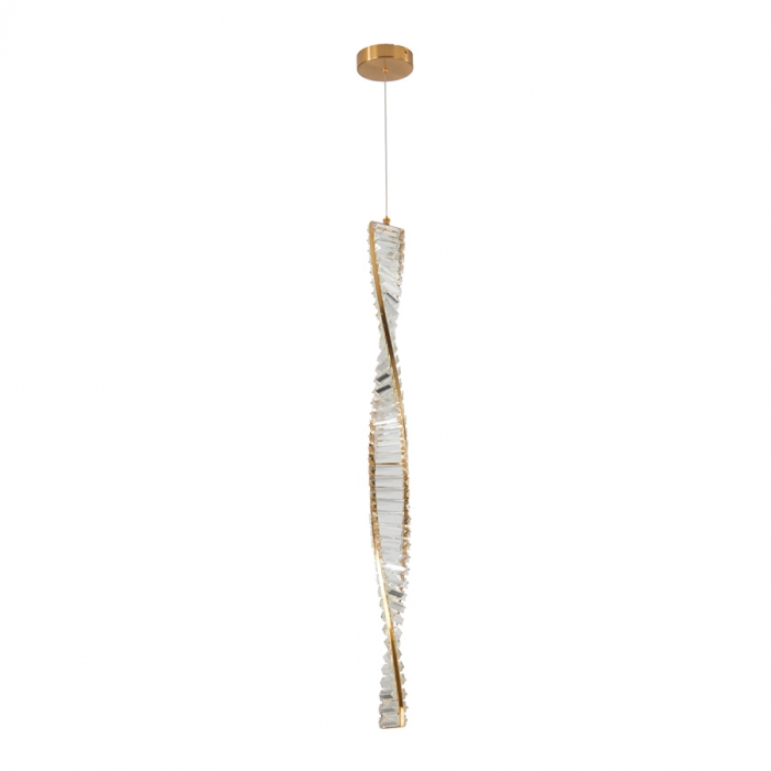 Pendente Skylight DNA Dourado e Cristal Transparente 35 watts 3000K Bivolt 1000mm SKY-3078L