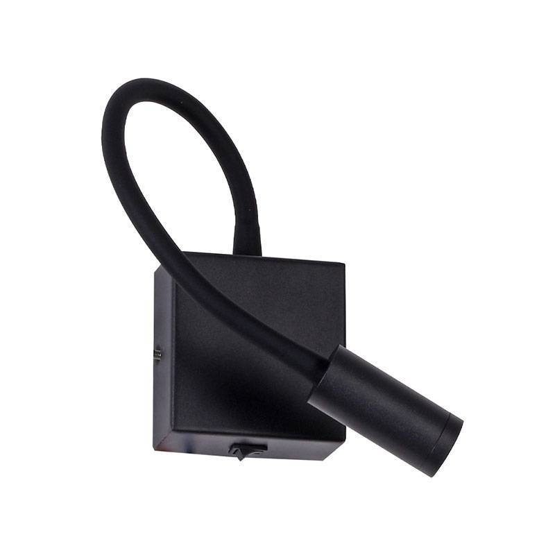 Arandela Nordecor Evy 3 watts 3000K Preto IP20 75x40x300mm Bivolt 2055