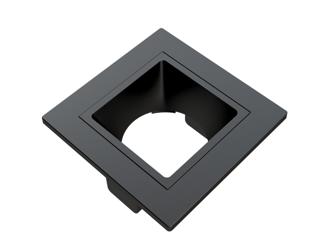 Embutido Fixo Moon Linea 1L Mini Dicróica Preto 55x55mm 1061514
