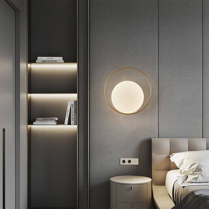 Arandela Nordecor Niza 6 watts 3000K Dourado Fosco IP20 Ø220mm Bivolt 2721