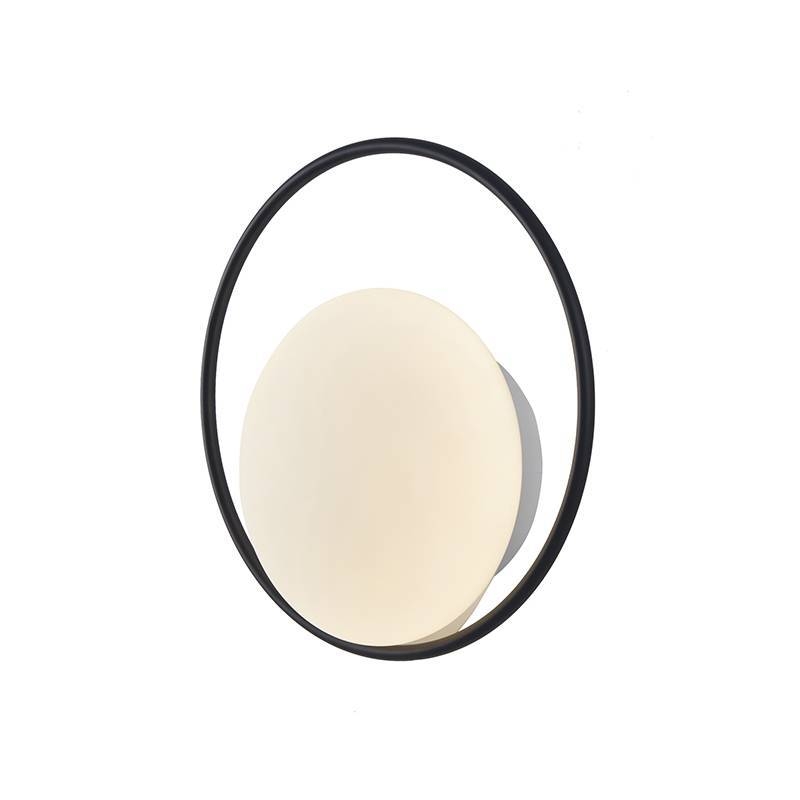 Arandela Nordecor Niza 6 watts 3000K Preto IP20 Ø220mm Bivolt 2720