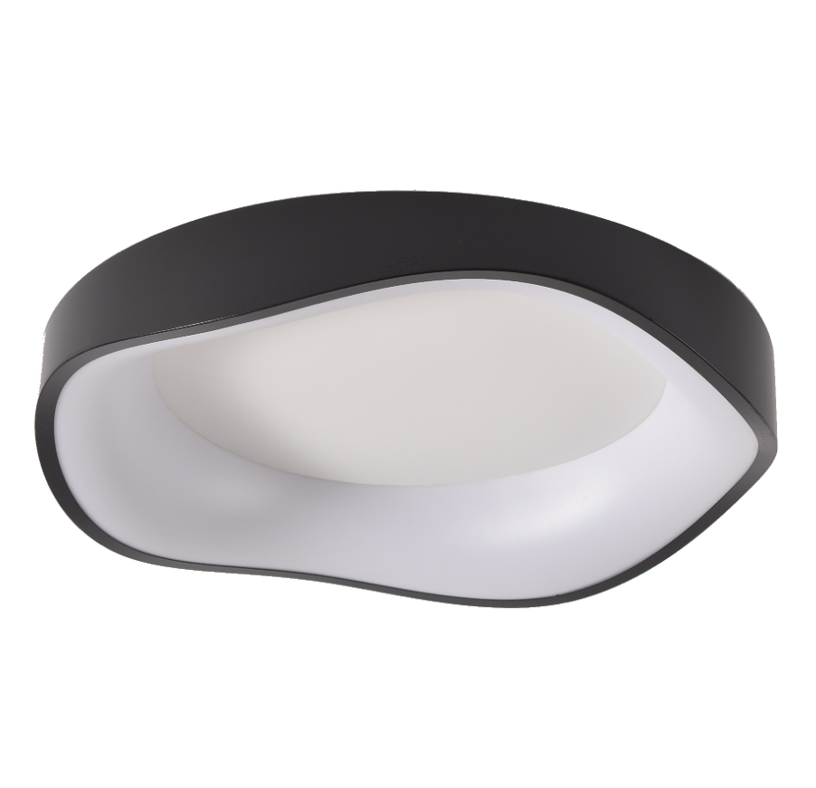 Plafon Skylight Edge Preto e Branco 26 watts 3000K Bivolt Ø420mm SKY-4041PT
