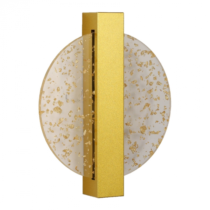 Arandela Skylight Cross Dourado com Folhas de Ouro 8 watts 3000K Bivolt  Ø200X250mm SKY-3113AR-DO