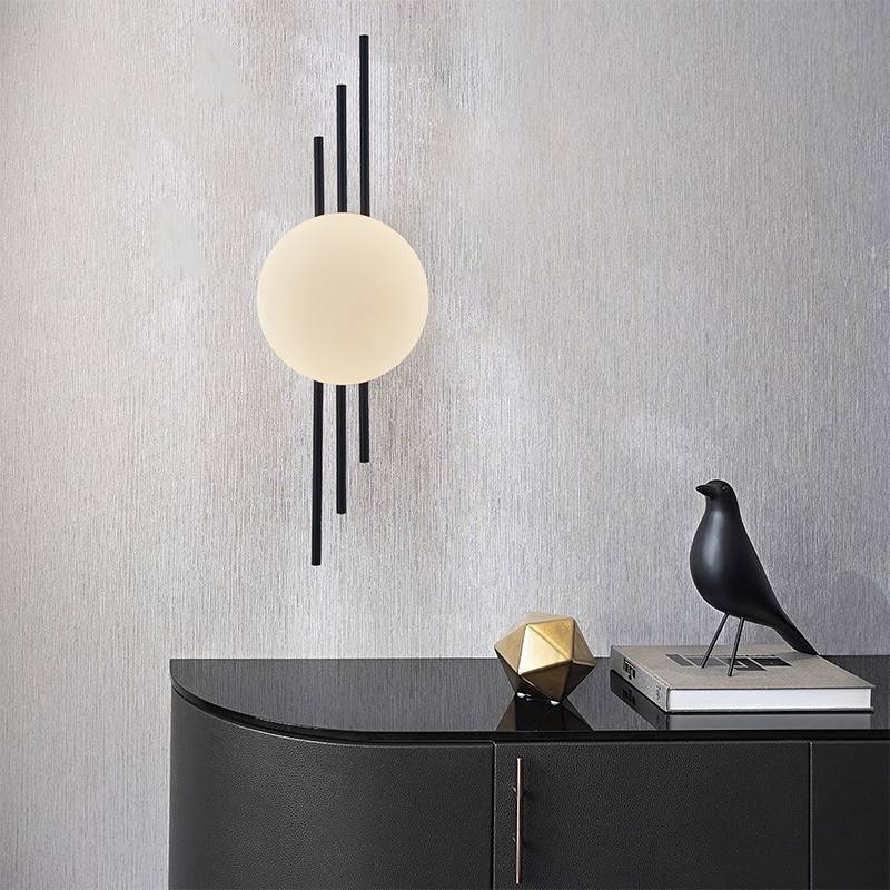 Arandela Nordecor Cami 6 watts 3000K Preto IP20 500x150mm Bivolt 2722