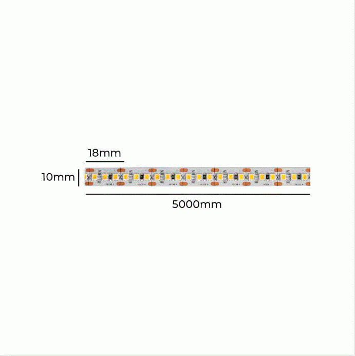 Fita LED Nordecor Odda 7,2w/mt 180 leds IP20 10mm 12V 4000K IRC97 (Rolo 5 metros) 7224