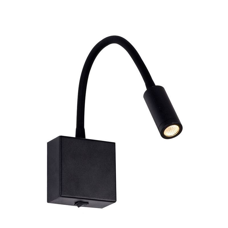 Arandela Nordecor Evy 3 watts 3000K Preto IP20 75x40x300mm Bivolt 2055