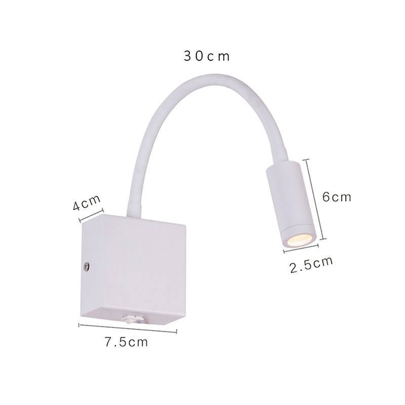 Arandela Nordecor Evy 3 watts 3000K Branco IP20 75x40x300mm Bivolt 2054