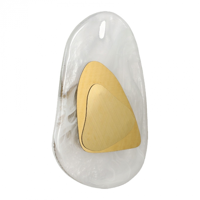 Arandela Skylight Stone Dourado e Vidro Translucido 5 watts Bivolt 3000K Ø200X300mm SKY-3121AR-DO