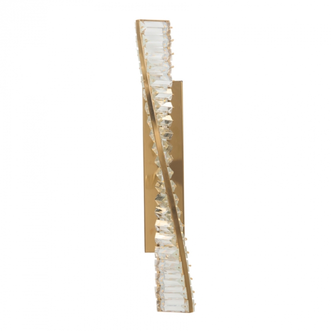 Arandela Skylight DNA Dourado e Cristal Transparente 19 watts 3000K Bivolt 500mm SKY-3078AR