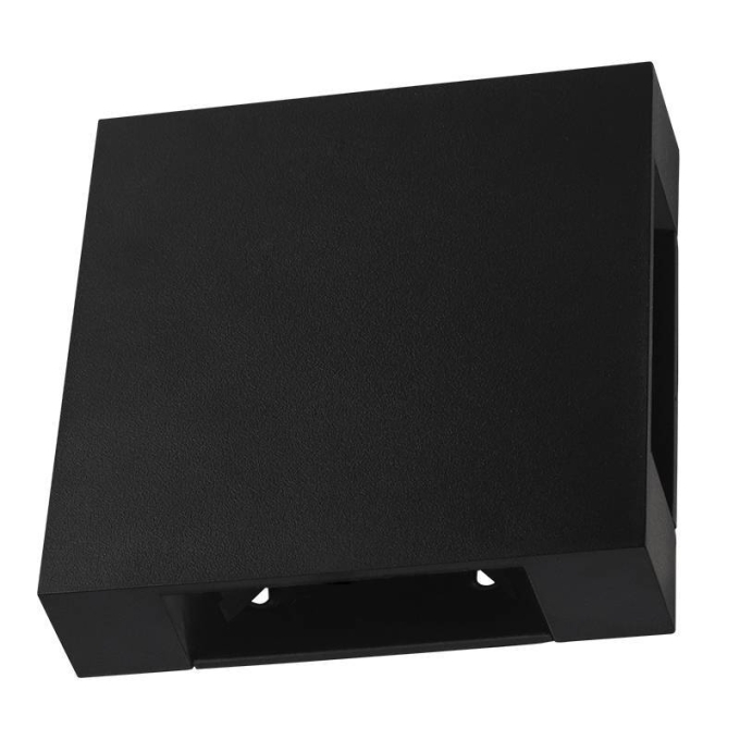 Arandela Nordecor Niere 4 watts 3000K Preto IP65 120x120x30mm Bivolt 2662