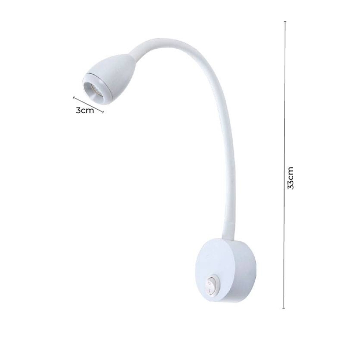 Arandela Nordecor Bett 3 watts 3000K Branco IP20 330x30mm Bivolt 2052