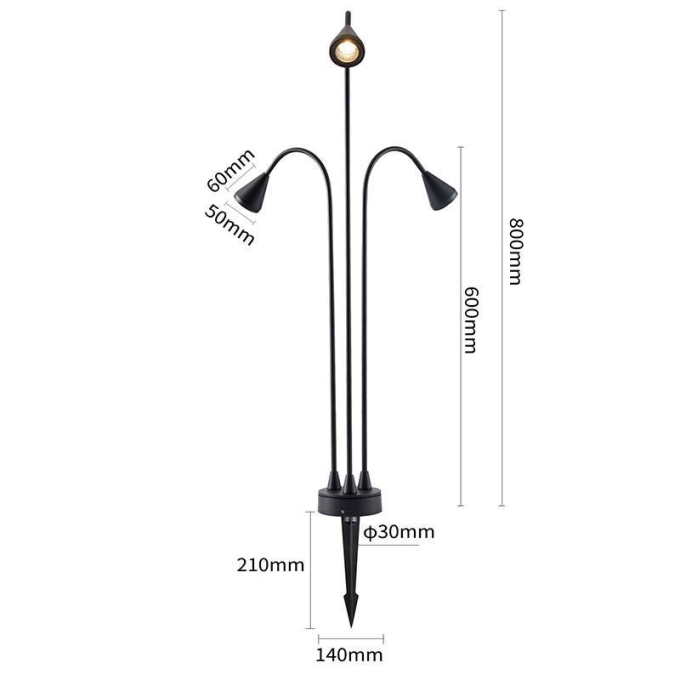 Balizador Nordecor Wedi 15 watts 3000K Preto IP66 800x30mm 6489