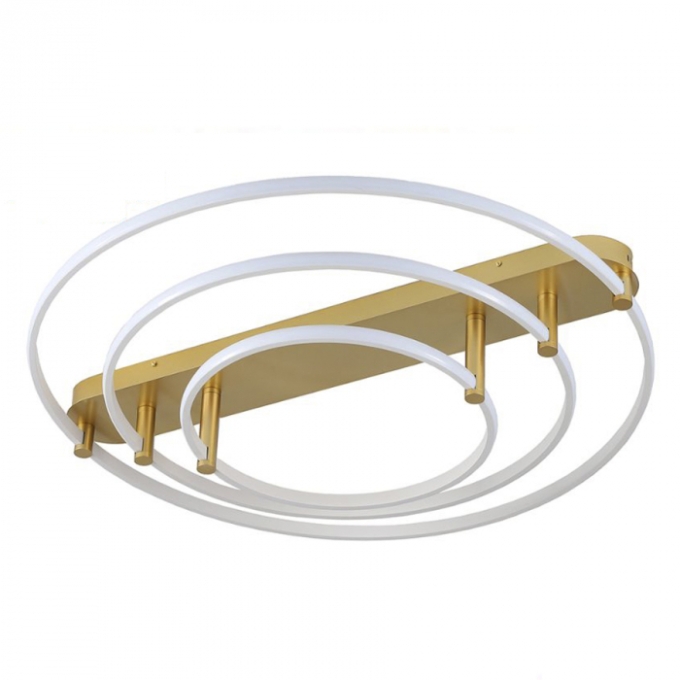 Plafon Skylight Listo Dourado e Branco 90 watts 3000K Bivolt Ø800mm SKY-3106L-BRDO