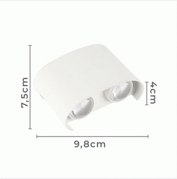 Arandela Nordecor Yori 4 watts 3000K Branco IP65 75x98x40mm Bivolt 2702