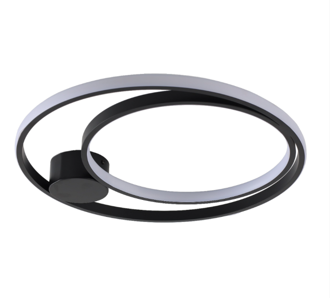 Plafon Skylight Ilusion Preto e Branco 40 watts 3000K Bivolt Ø450mm SKY-4023PT