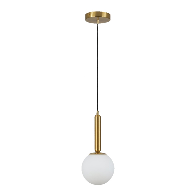 Pendente Skylight Basic Dourado e Vidro Leitoso 1L G9 25 watts Ø150X330mm SKY-3123DO
