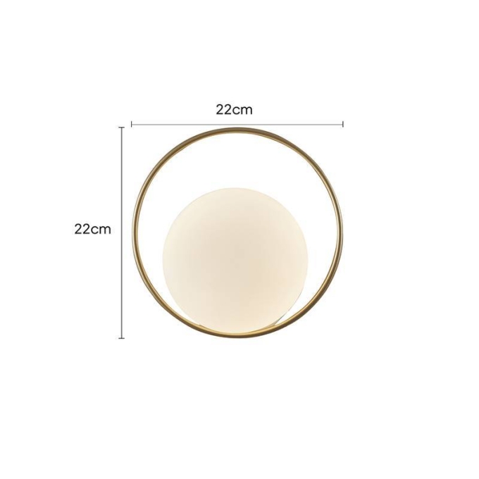 Arandela Nordecor Niza 6 watts 3000K Dourado Fosco IP20 Ø220mm Bivolt 2721