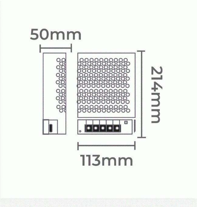 Fonte 24V Nordecor Chaveada 15A 360 watts Bivolt IP20 214x113x50mm 7077