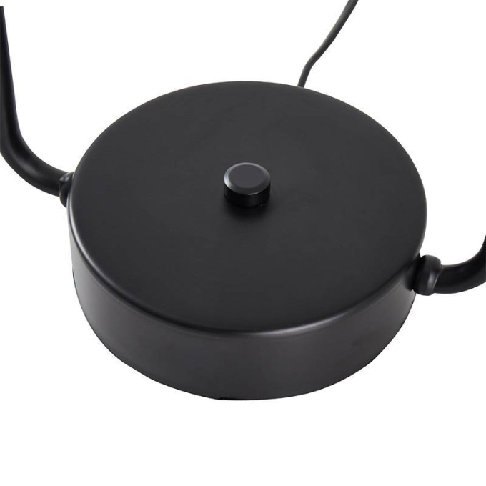 Abajur Nordecor Zavi Oni 7 watts 3000k Ouro Fosco e Preto 500x210x130mm Bivolt 2549