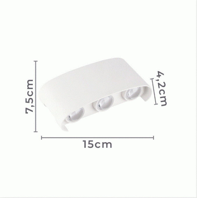 Arandela Nordecor Yori 6 watts 3000K Branco IP65 150x75x42mm Bivolt 2704