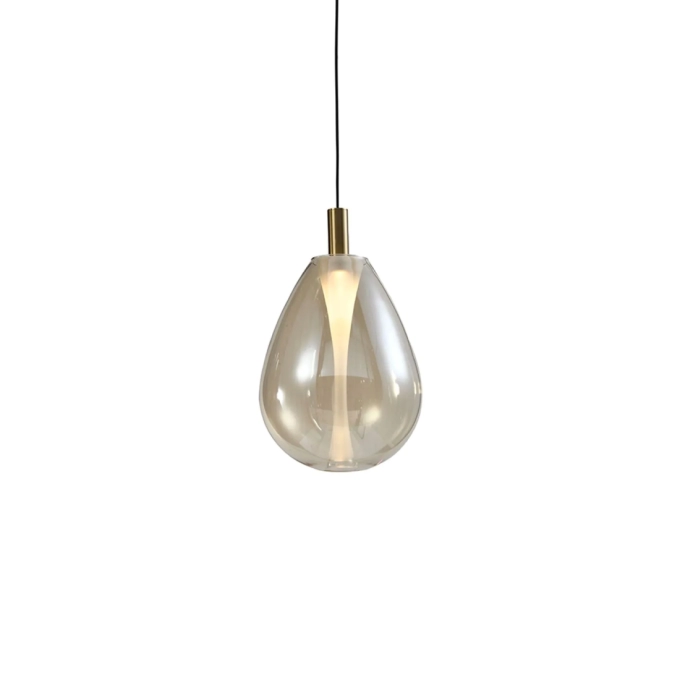 Pendente Skylight Thunder Bronze e Vidro Conhaque 4 watts 3000K Bivolt Ø230X380mm SKY-4042M
