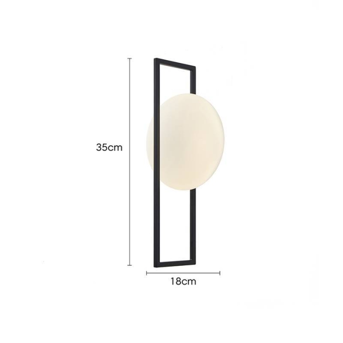 Arandela Nordecor Rony 5 watts 3000K Preto IP20 350x180mm Bivolt 2733