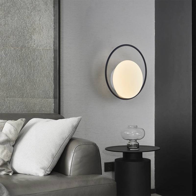Arandela Nordecor Niza 6 watts 3000K Preto IP20 Ø220mm Bivolt 2720