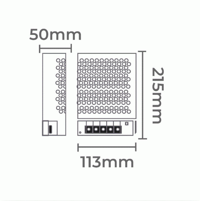 Fonte 12V Nordecor 42A 500 watts IP20 Chaveada Bivolt 215x113x50mm 7234