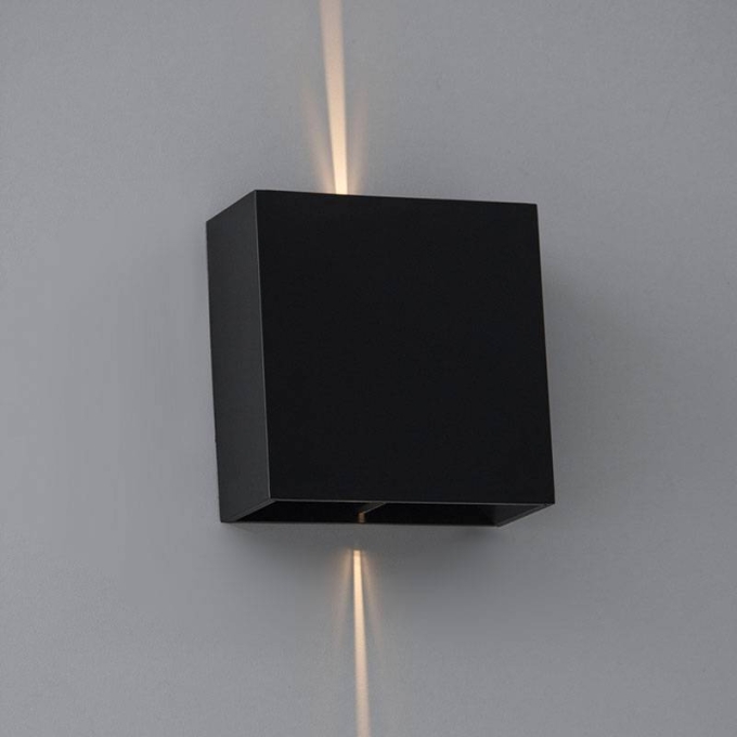 Arandela Nordecor Dron Facho Duplo Ajustável 4 watts 3000K Preto IP65 120x120mm Bivolt 2011