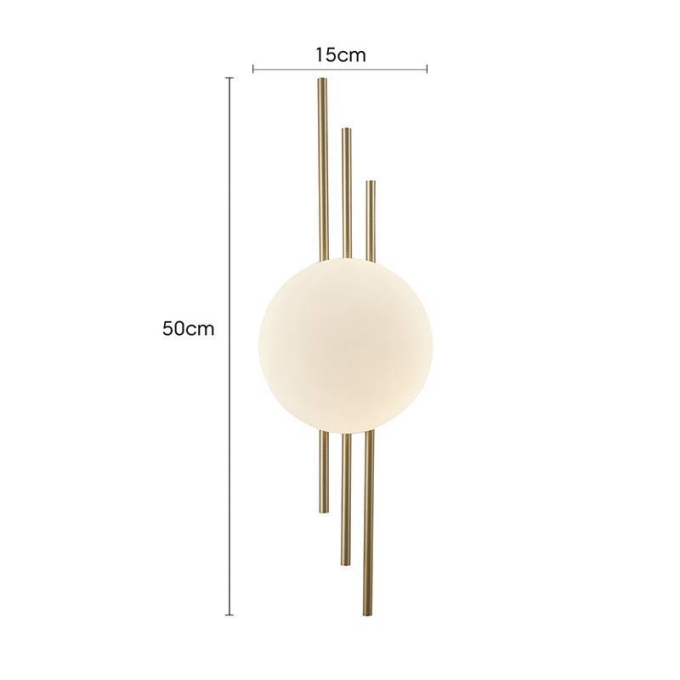 Arandela Nordecor Cami 6 watts 3000K Dourado IP20 500x150mm Bivolt 2723