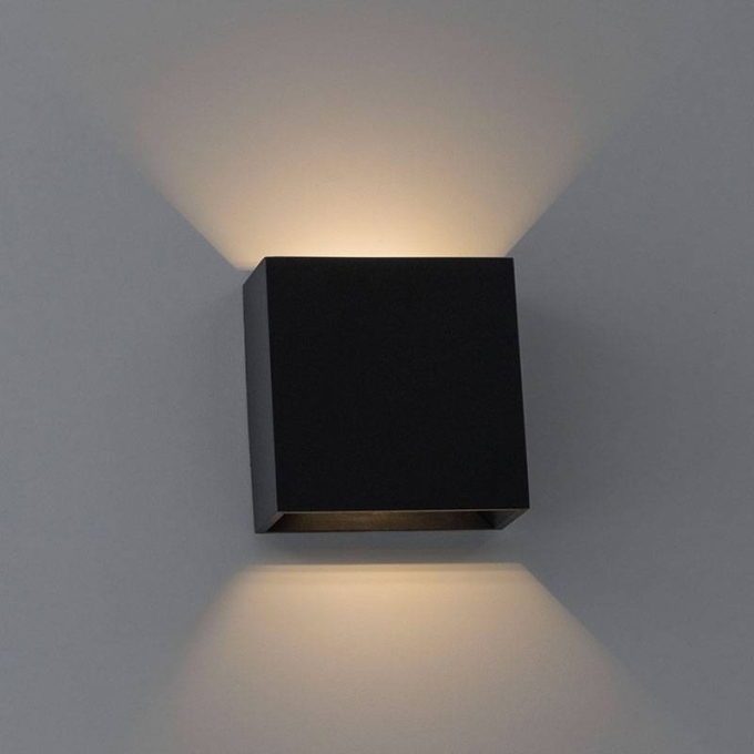 Arandela Nordecor Dron Facho Duplo Ajustável 4 watts 3000K Preto IP65 120x120mm Bivolt 2011