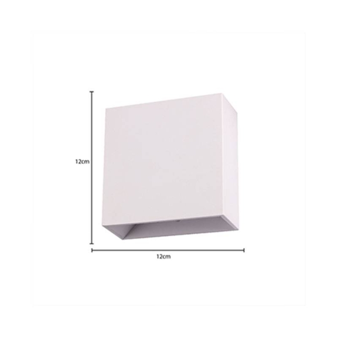 Arandela Nordecor Dron Facho Duplo Ajustável 4 watts 3000K Branco IP65 120x120mm Bivolt 2010