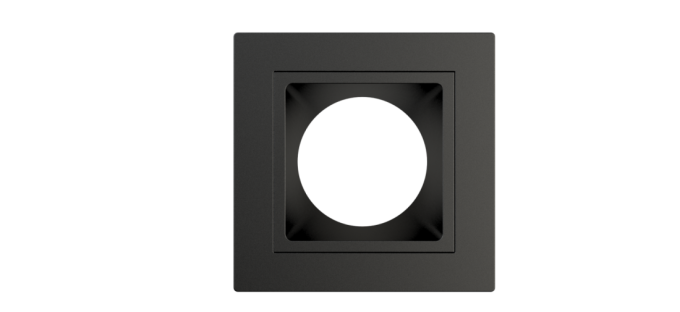 Embutido Fixo Moon Linea 1L Mini Dicróica Preto 55x55mm 1061514