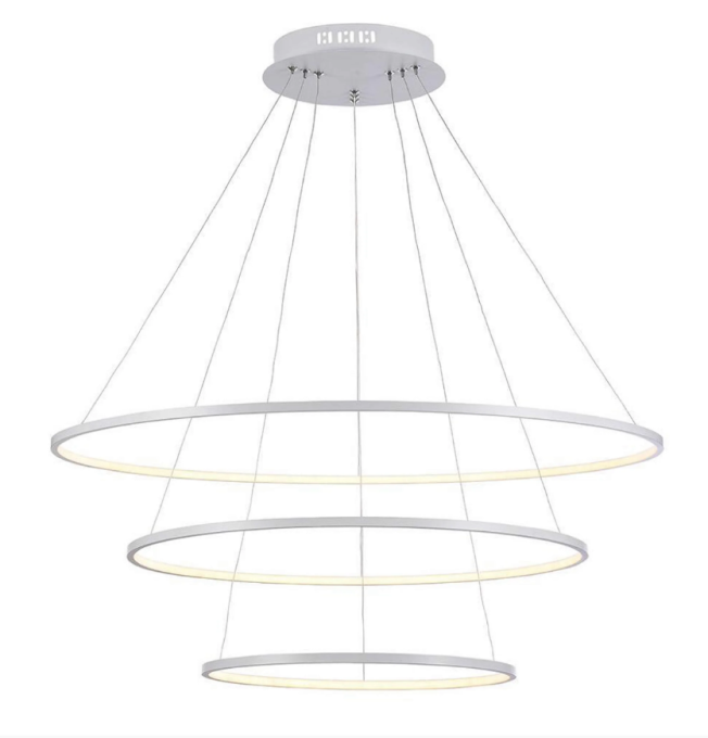 Pendente Skylight Júpiter Branco 86 watts 3000K Bivolt  Ø800mm Ø600mm Ø400mm SKY-3037BR