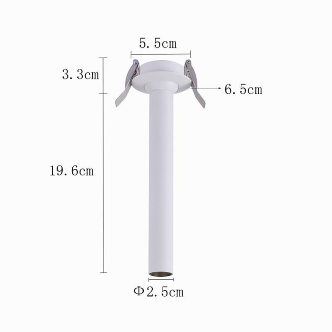 Spot Embutido Nordecor Lea 5 watts 2700K 24° Sof Branco Ø25x196mm IRC97 Bivolt 6468