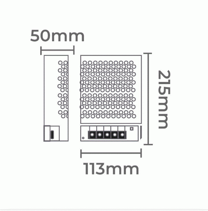Fonte 24V Nordecor Chaveada 21A 500 watts Bivolt IP20 215x113x50mm 7237