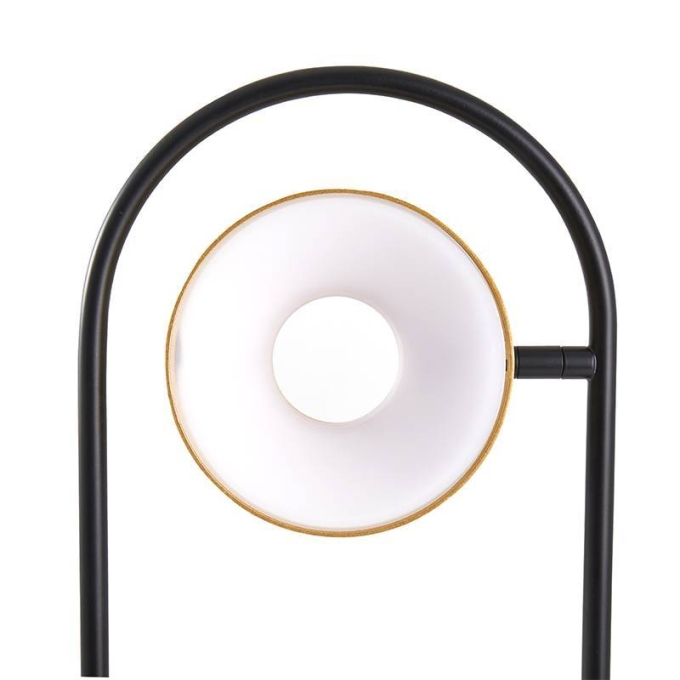 Abajur Nordecor Zavi Oni 7 watts 3000k Ouro Fosco e Preto 500x210x130mm Bivolt 2549