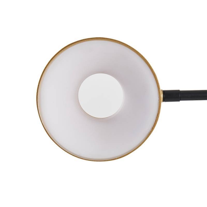 Abajur Nordecor Zavi 7 watts 3000k Ouro Fosco e Preto 440x180x290mm Bivolt 2551