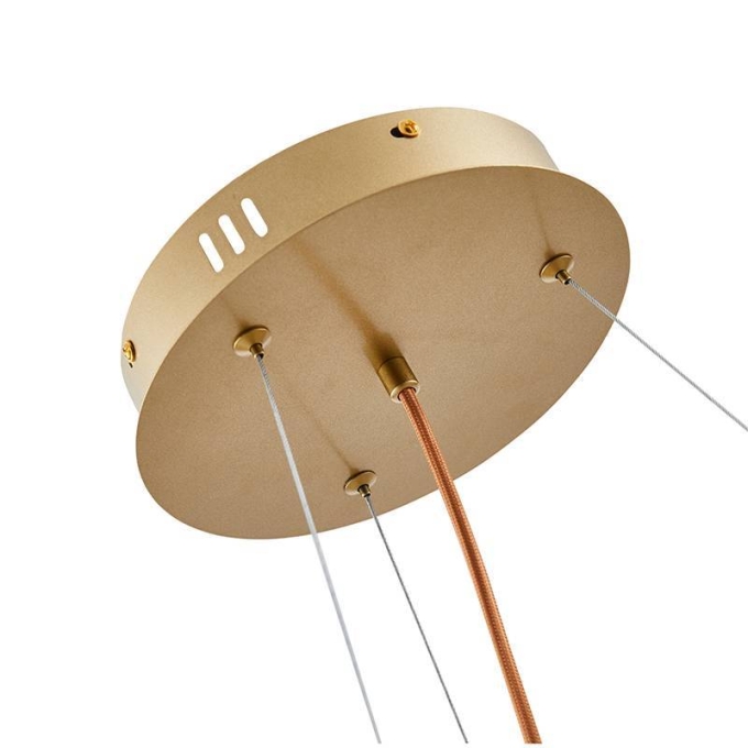 Pendente Nordecor Bouze Cin 6L G9 Ø600mm Dourado e Âmbar Bivolt 2534