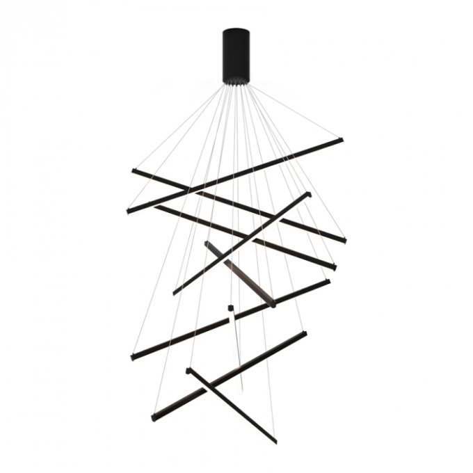 Pendente Skylight Opus Preto 135 watts 3000K Bivolt Ø800mm SKY-4020PT