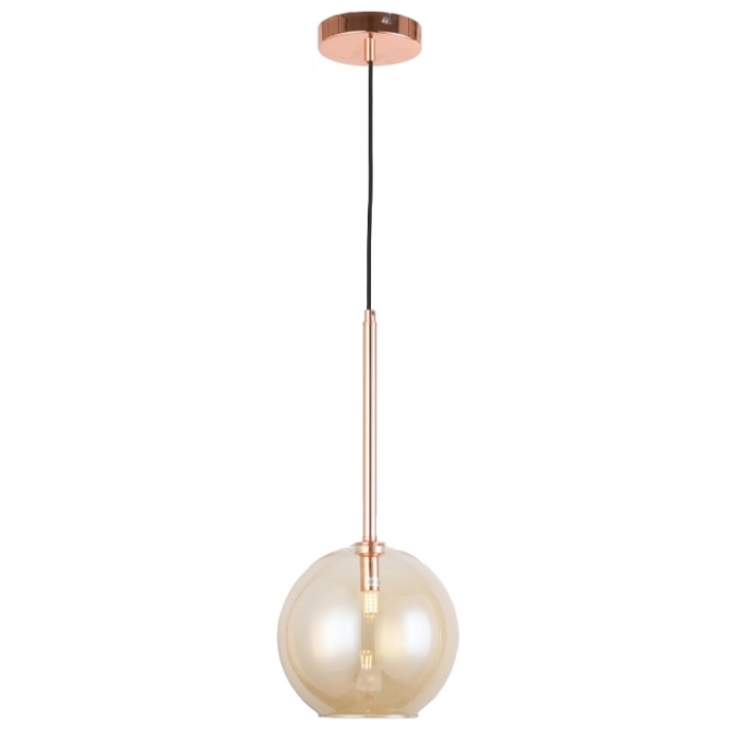 Pendente Skylight Posh Rose Gold e Vidro Champagne 1L G9 25 watts Bivolt Ø200X450mm SKY-3048RG