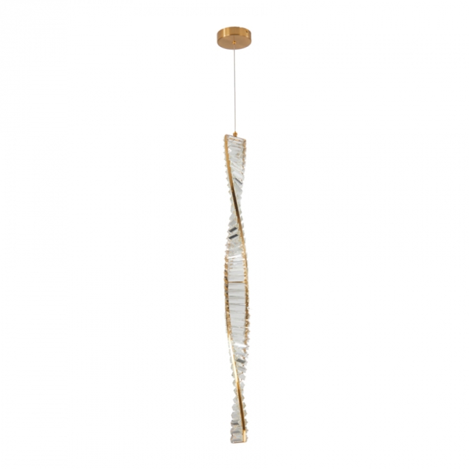 Pendente Skylight DNA Dourado e Cristal Transparente 35 watts 3000K Bivolt 1000mm SKY-3078L