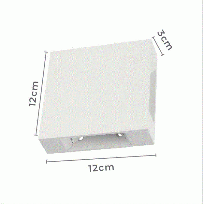 Arandela Nordecor Niere 4 watts 3000K Branco IP65 120x120x30mm Bivolt 2661