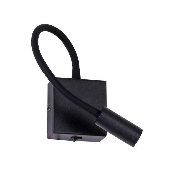 Arandela Nordecor Evy 3 watts 3000K Preto IP20 75x40x300mm Bivolt 2055