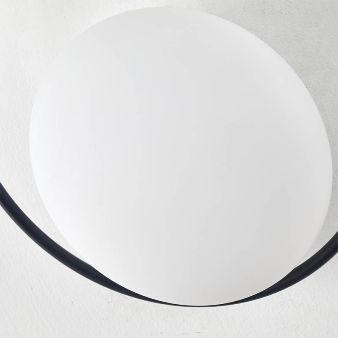 Arandela Nordecor Niza 6 watts 3000K Preto IP20 Ø220mm Bivolt 2720