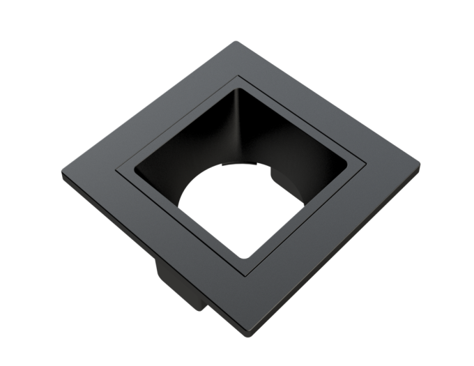 Embutido Fixo Moon Linea 1L Mini Dicróica Preto 55x55mm 1061514